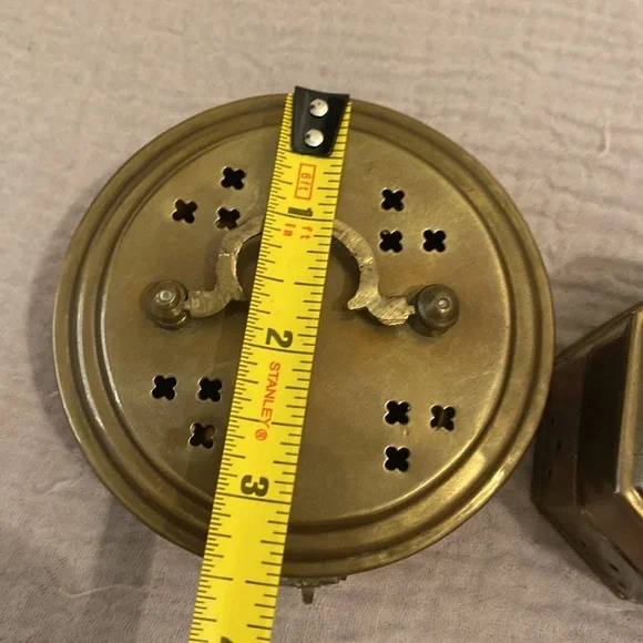 Small VINTAGE BRASS ORIENTAL CRICKET BOXES. Set 2 pieces. Perfect for decoration - Picture 5 of 8